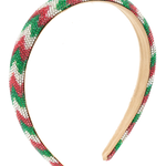 Christmas colored chevron headband