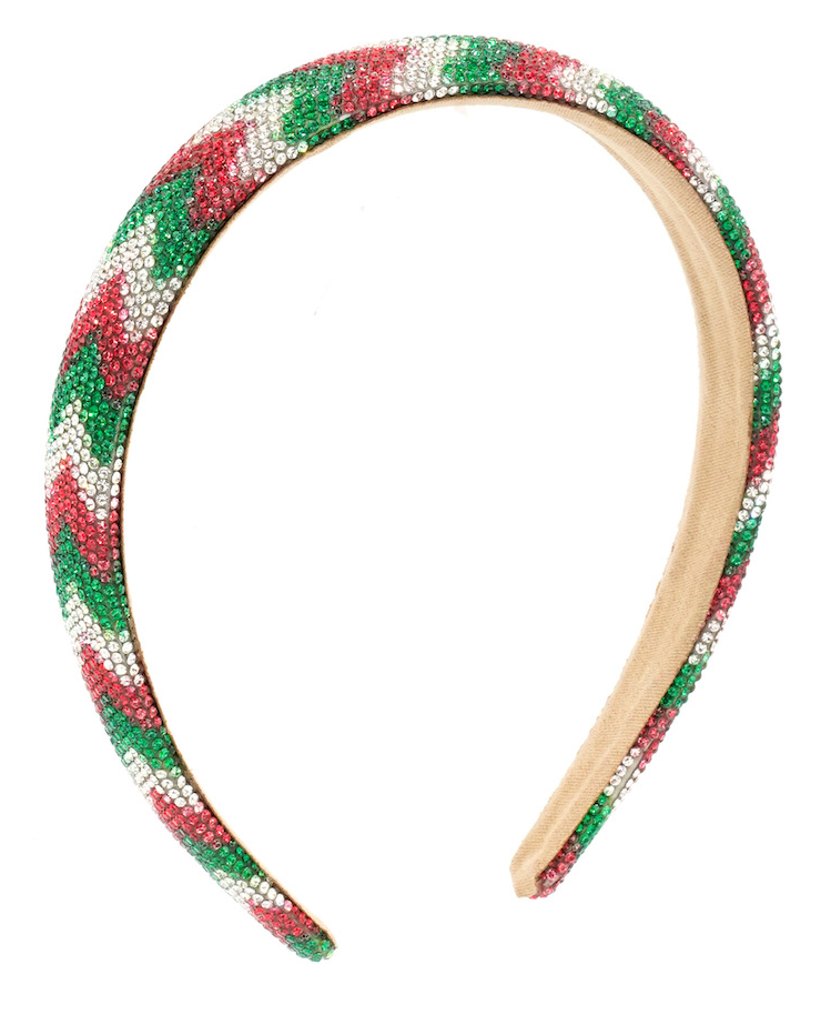 Christmas colored chevron headband