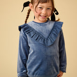 Velour Ruffle Top