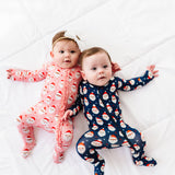 Vintage Santa Onesie-Navy