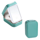 LED Light Mirror Jewelry Case- Teal