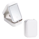 LED Light Mirror Jewelry Case- White