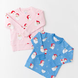 Blue and pink Cassidy comfy crew Santa