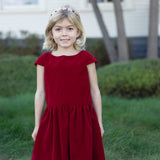 Alexa Dropwaist Party Dress Red Velvet - Après NJ
