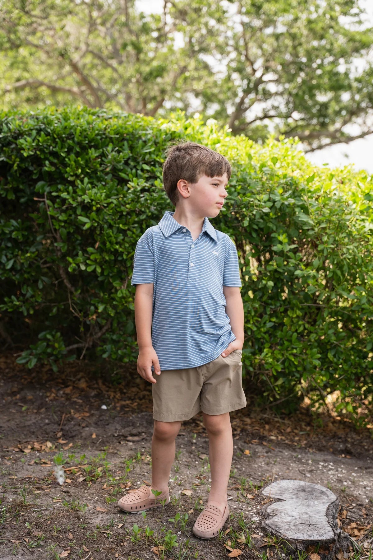 Banks Performance SS Polo - Blue/White Stripe - Après NJ