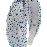 Blue & White Crystal Tulle Headband - Après NJ