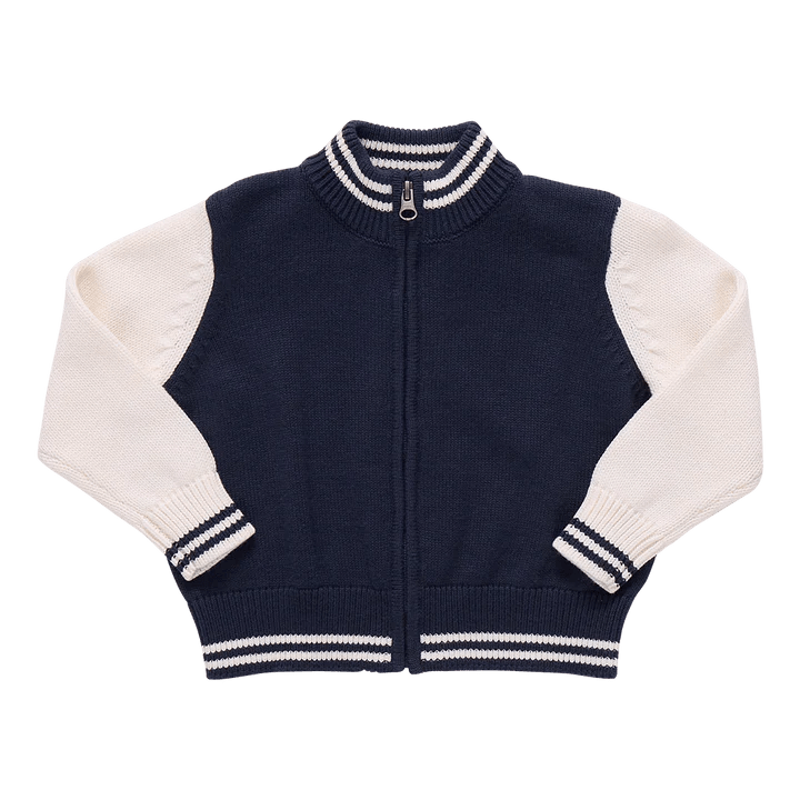 Boys Varsity Zip Sweater - Navy - Après NJ