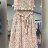 Bright Floral Maxi Skirt and Top Set - Après NJ