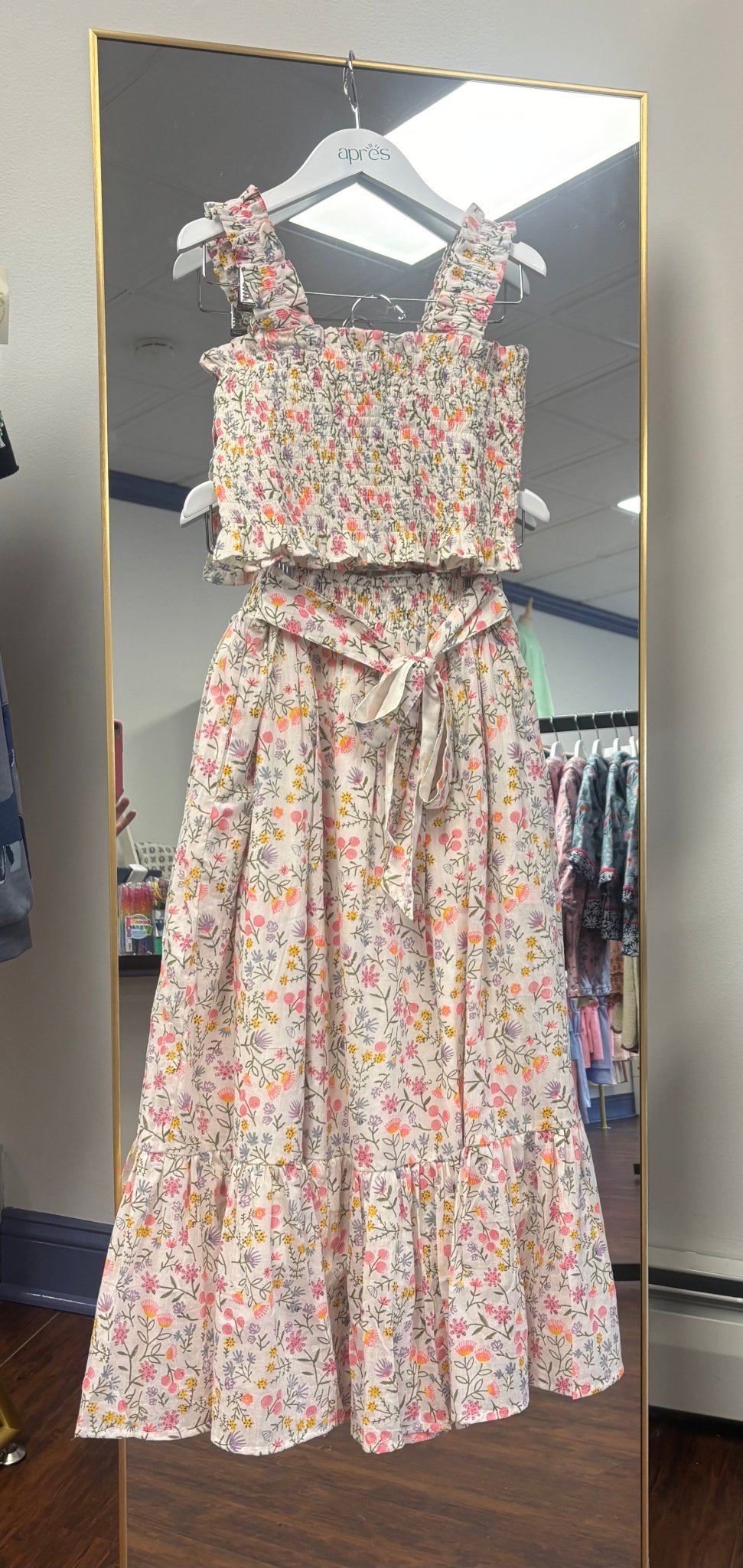 Bright Floral Maxi Skirt and Top Set - Après NJ