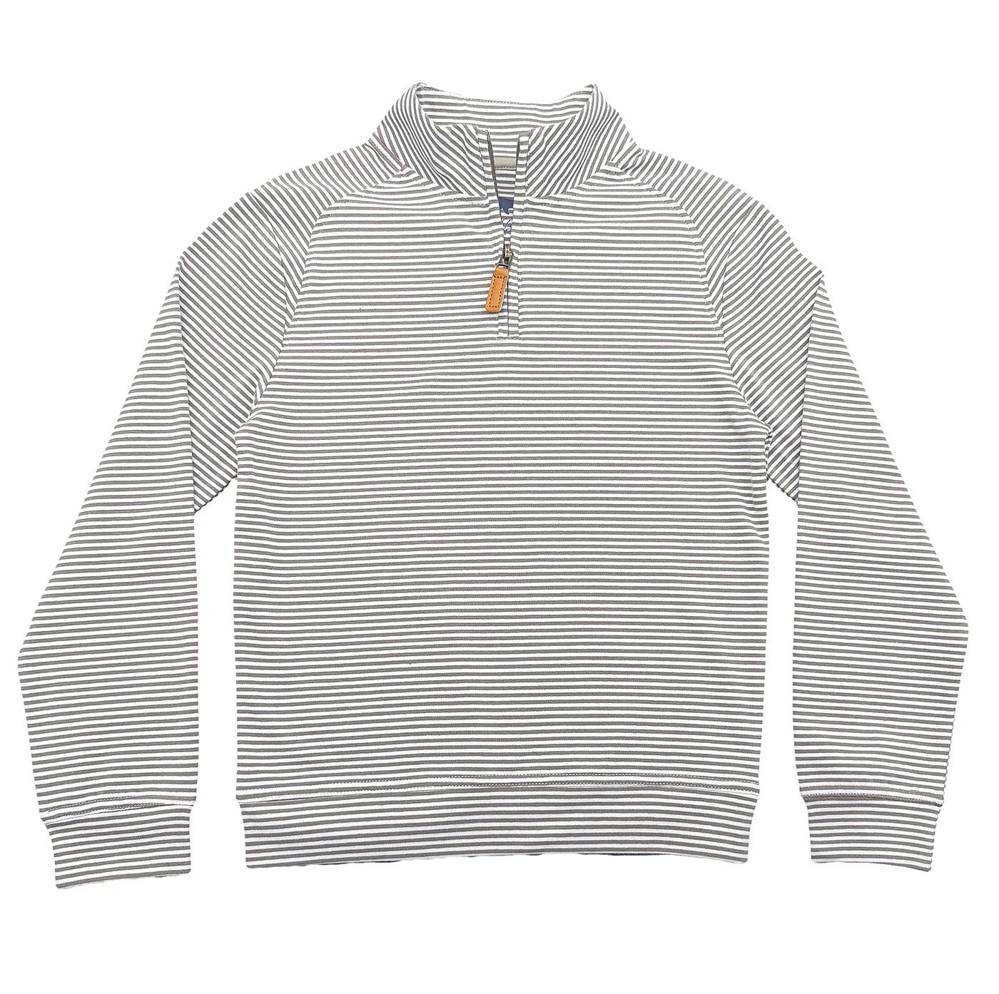 Collins Quarter Zip - Khaki Stripe - Après NJ