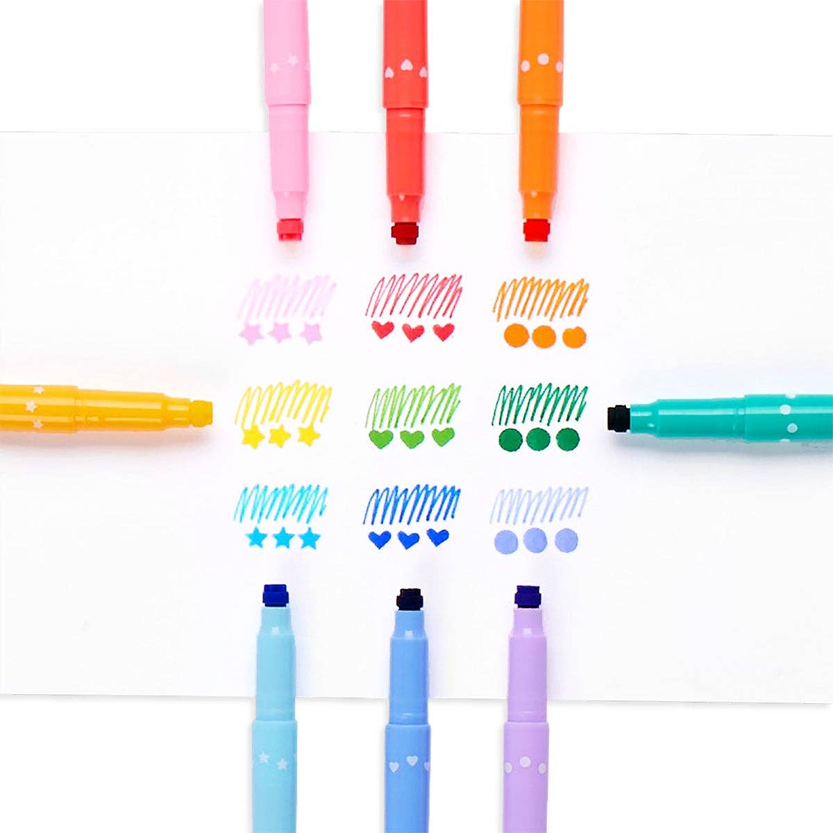 Confetti Stamp Double - Ended Markers - Set of 9 - Après NJ
