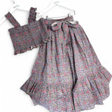 Dark Floral Maxi Skirt and Top Set - Après NJ