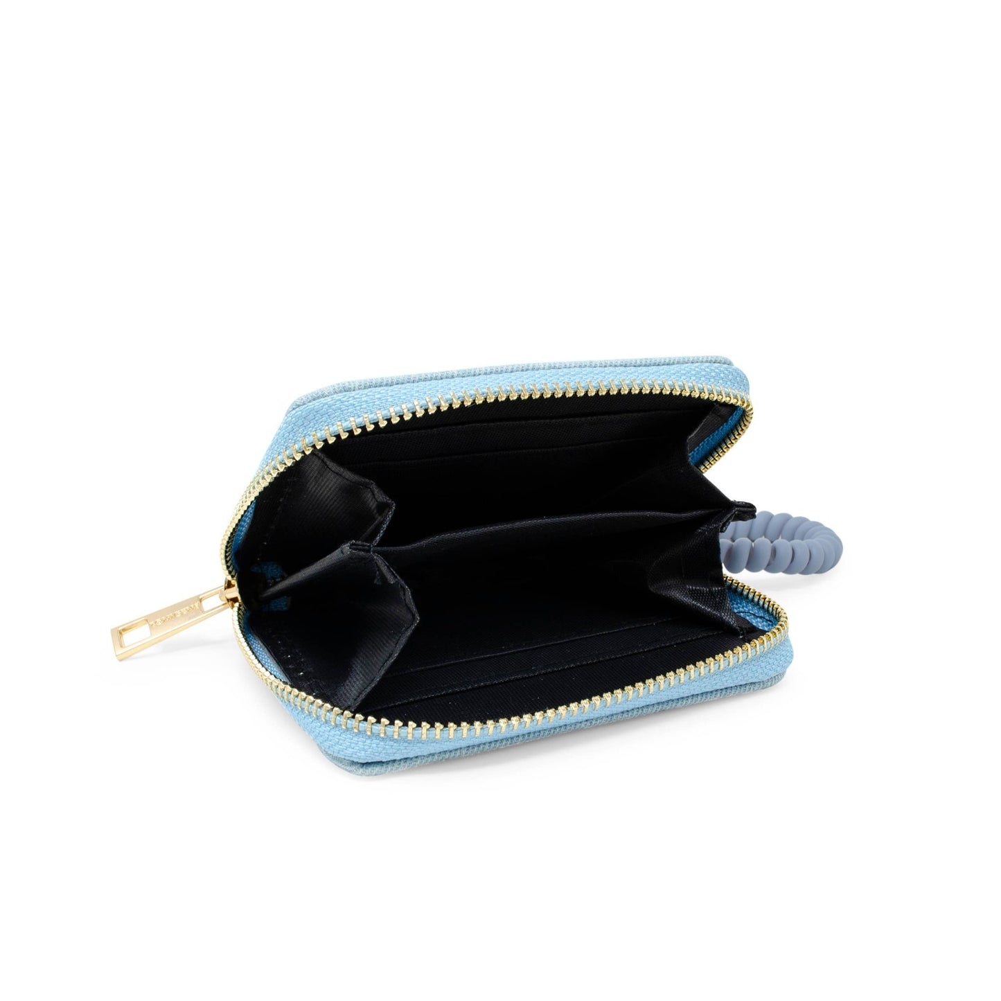 Denim Sequin Heart Spiral Strap Wallet - Après NJ