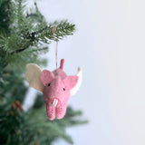 Felt flying pig ornament - Après NJ