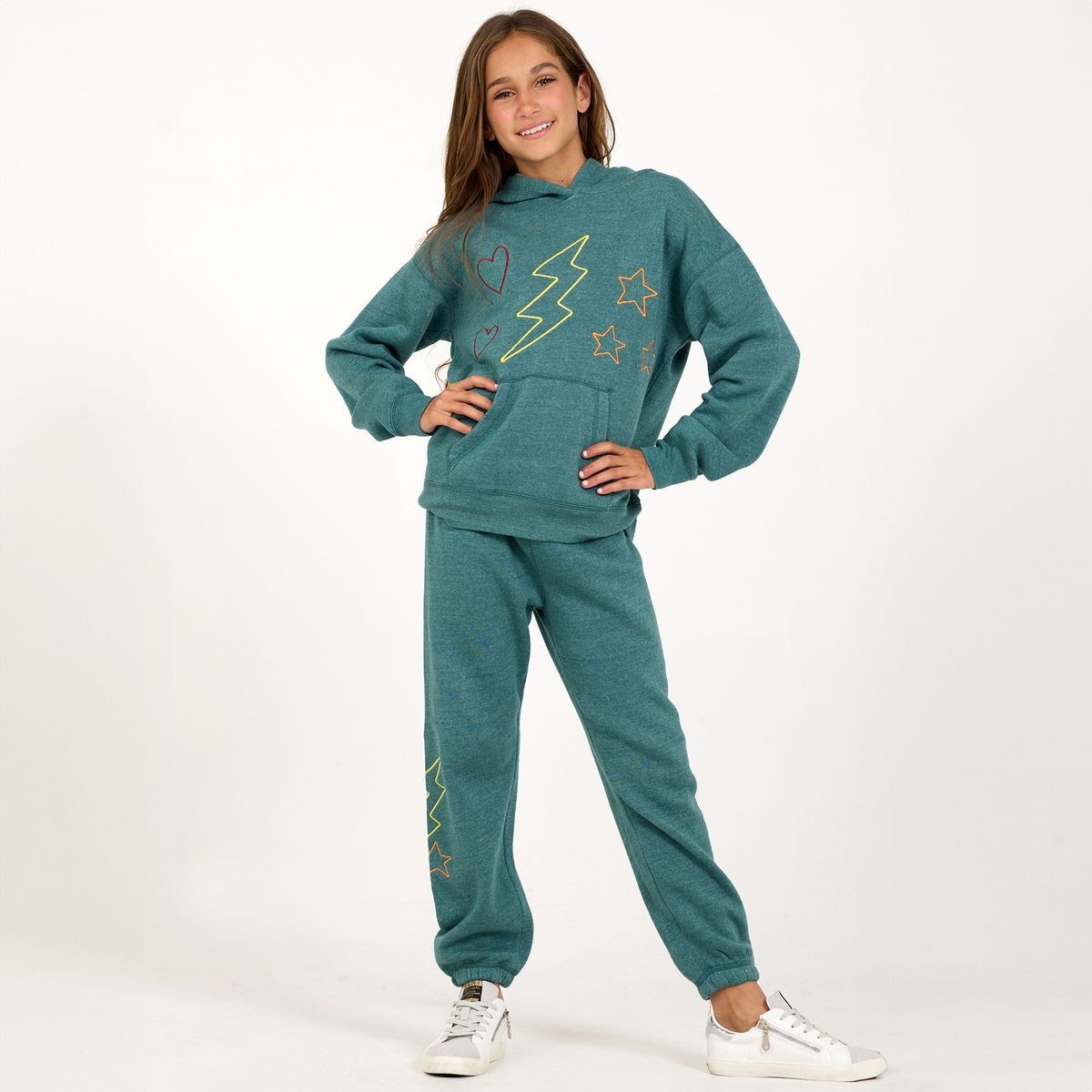 Lightning Heart Star Embroidered Joggers - Après NJ