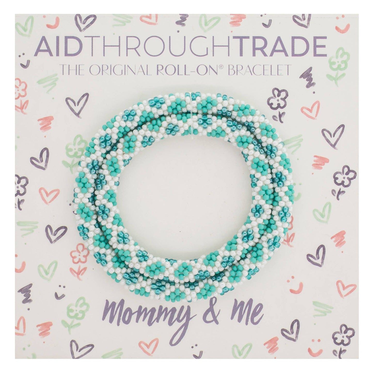 Mommy & Me Roll - On® Bracelets Aquamarine - Set of 2 - Après NJ