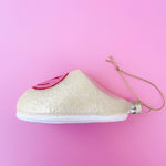 Pink Smiley Face Slipper Christmas Ornament - Après NJ