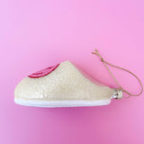 Pink Smiley Face Slipper Christmas Ornament - Après NJ