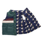 Reversible Ellis Ruffle Vest - Evergreen Stripe - Après NJ