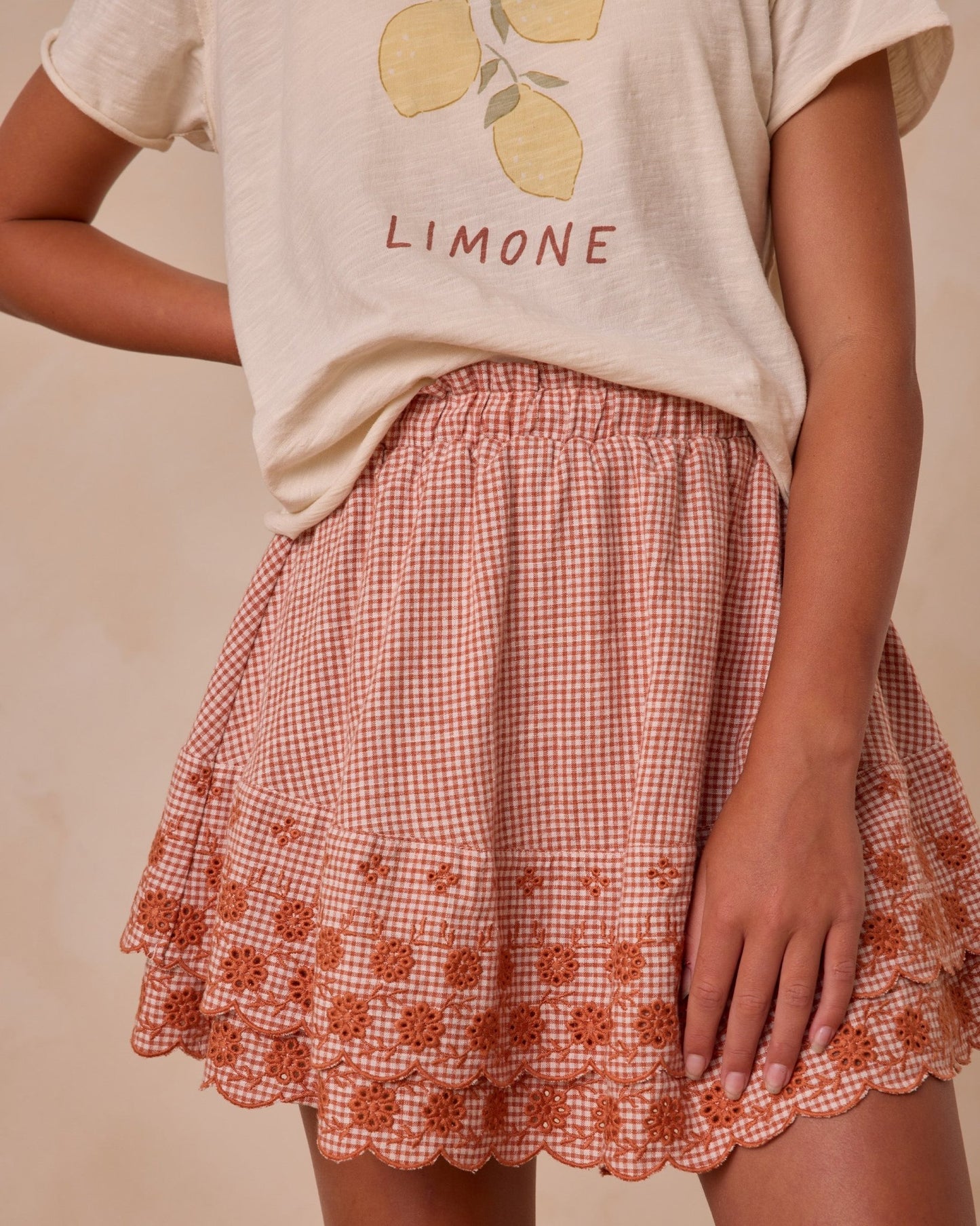 Rose Mini Skirt - Poppy Gingham - Après NJ