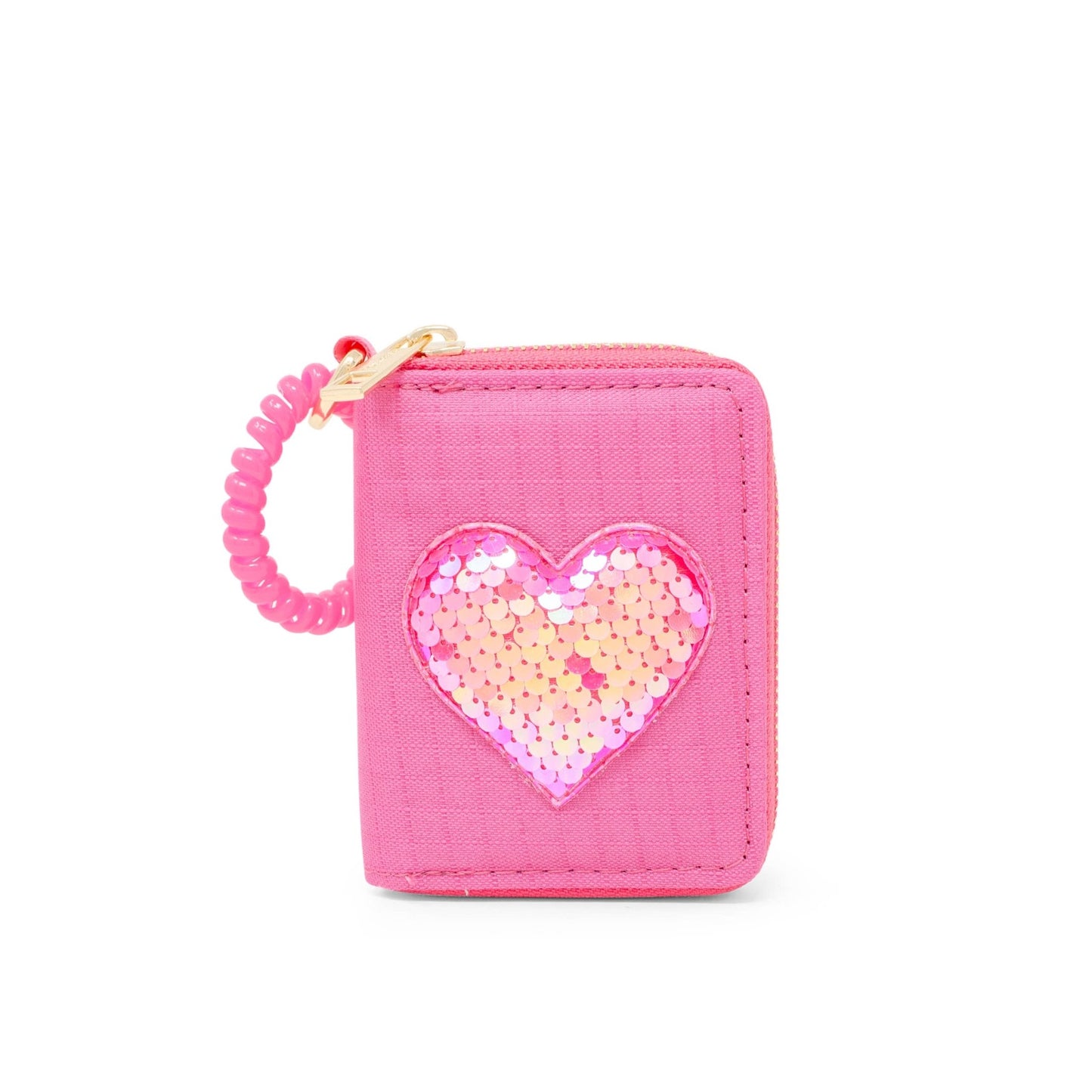 Sequin Heart Spiral Strap Wallet - Après NJ