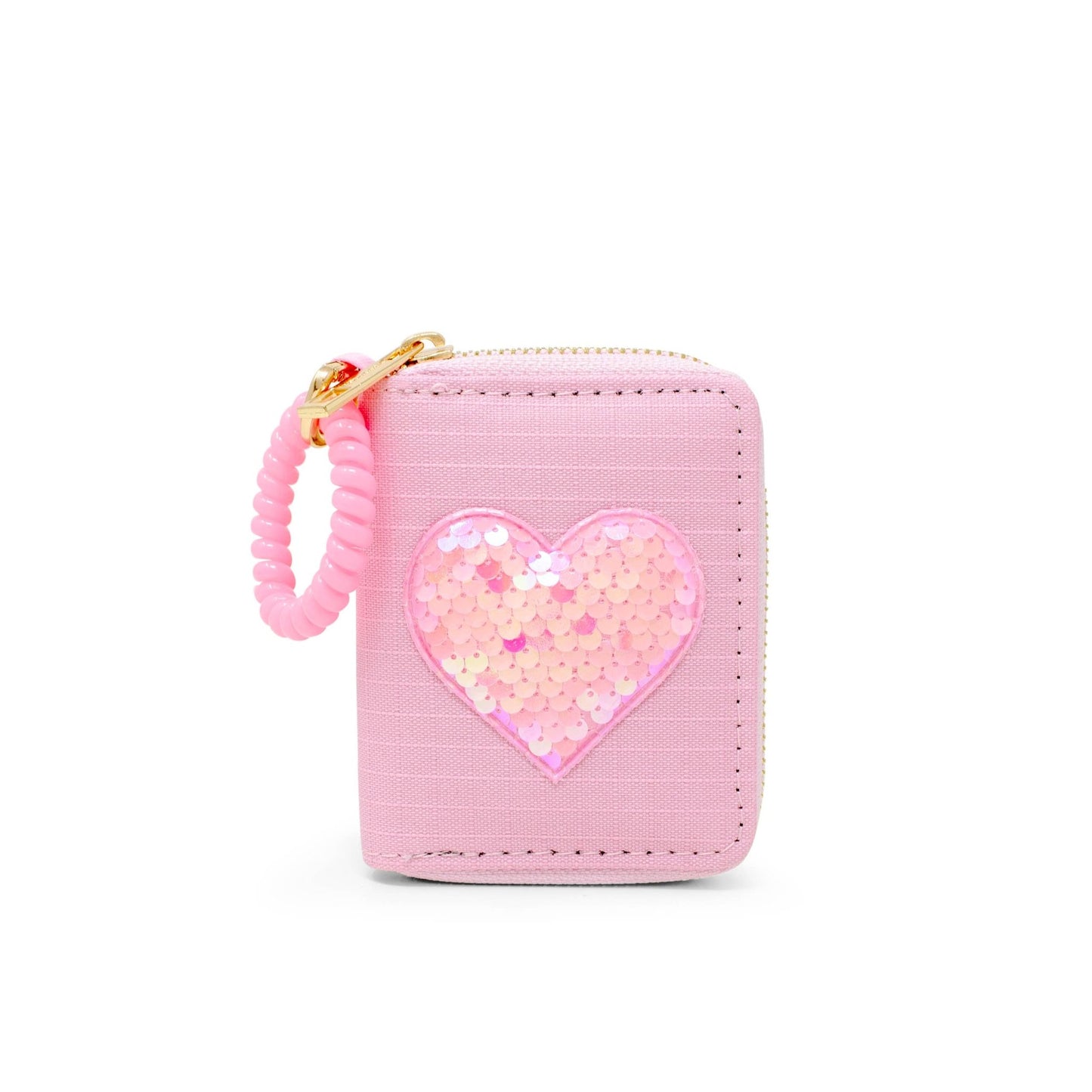Sequin Heart Spiral Strap Wallet - Après NJ
