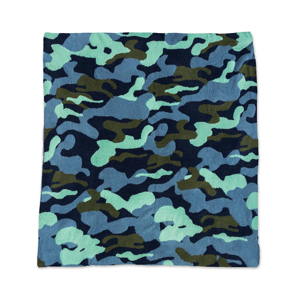 Throw Blanket - Camouflage - Blue & Green - Après NJ