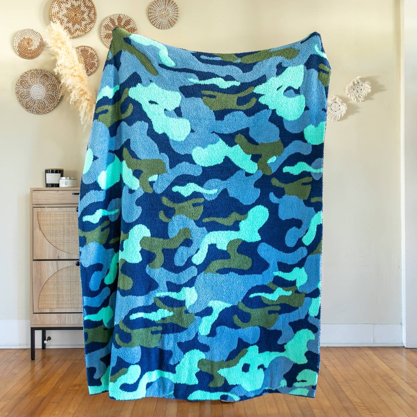 Throw Blanket - Camouflage - Blue & Green - Après NJ