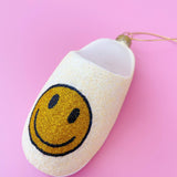 Yellow Smiley Face Slipper Christmas Ornament - Après NJ