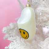 Yellow Smiley Face Slipper Christmas Ornament - Après NJ