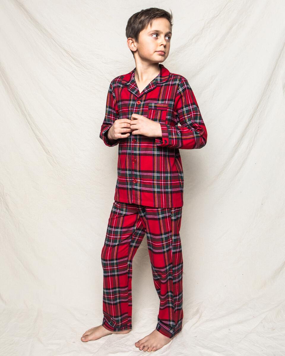 Boy in Imperial Tartan Pajamas