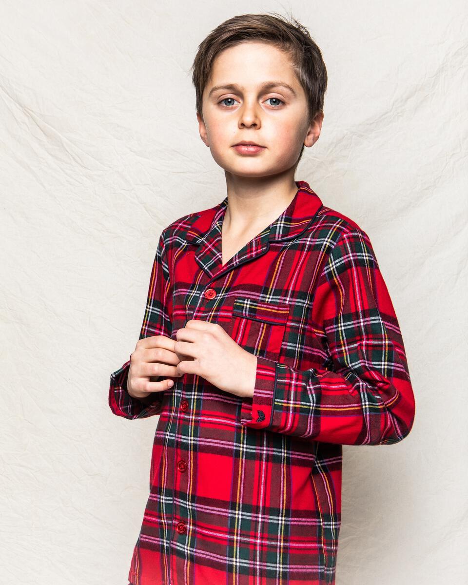 Boy in Imperial Tartan Pajamas