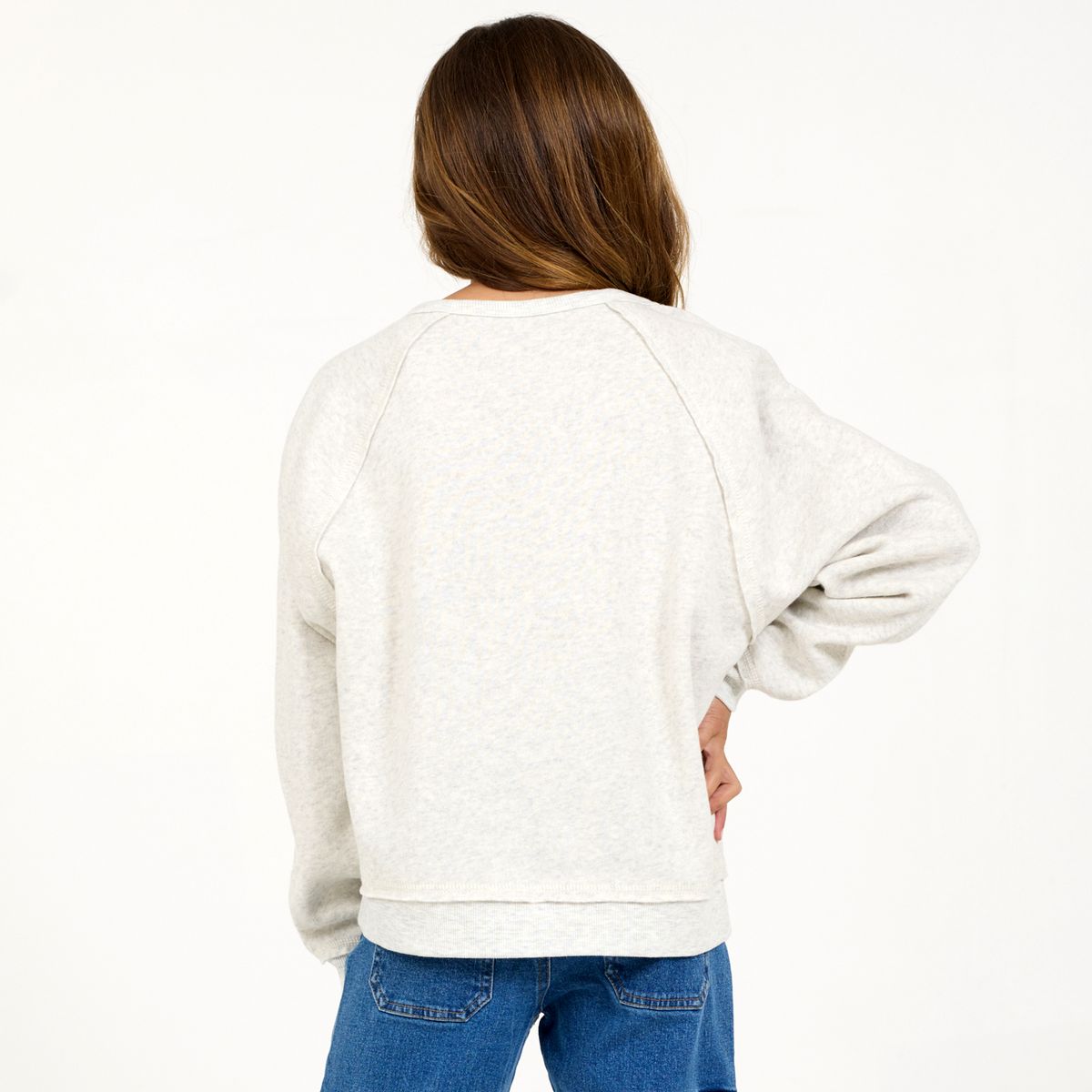 Grey Hi Lo Off-shoulder Sweatshirt