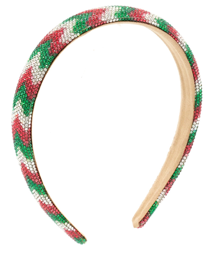 Christmas colored chevron headband
