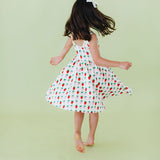 Strawberry Blush Sleeveless Twirl Dress