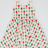 Strawberry Blush Sleeveless Twirl Dress
