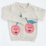 Cardigan Sweater- Happy Cherries