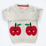 Cardigan Sweater- Happy Apples