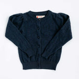 Pointelle Navy Flower Cardigan