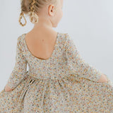 Bella Brown 3/4 Sleeve Twirl Dress