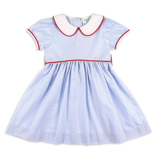 Blue Gingham Bowback Dress