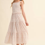 Floral Tiered Midi Dress
