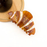 Croissant Sparkle Hair Claw Clip