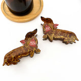 Bandana Dachshund Dog Hair Clip
