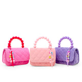 Pearl Handle Message Charm Handbag