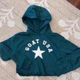 GOAT USA Kids' Star Cropped Hooded Sweatshirt