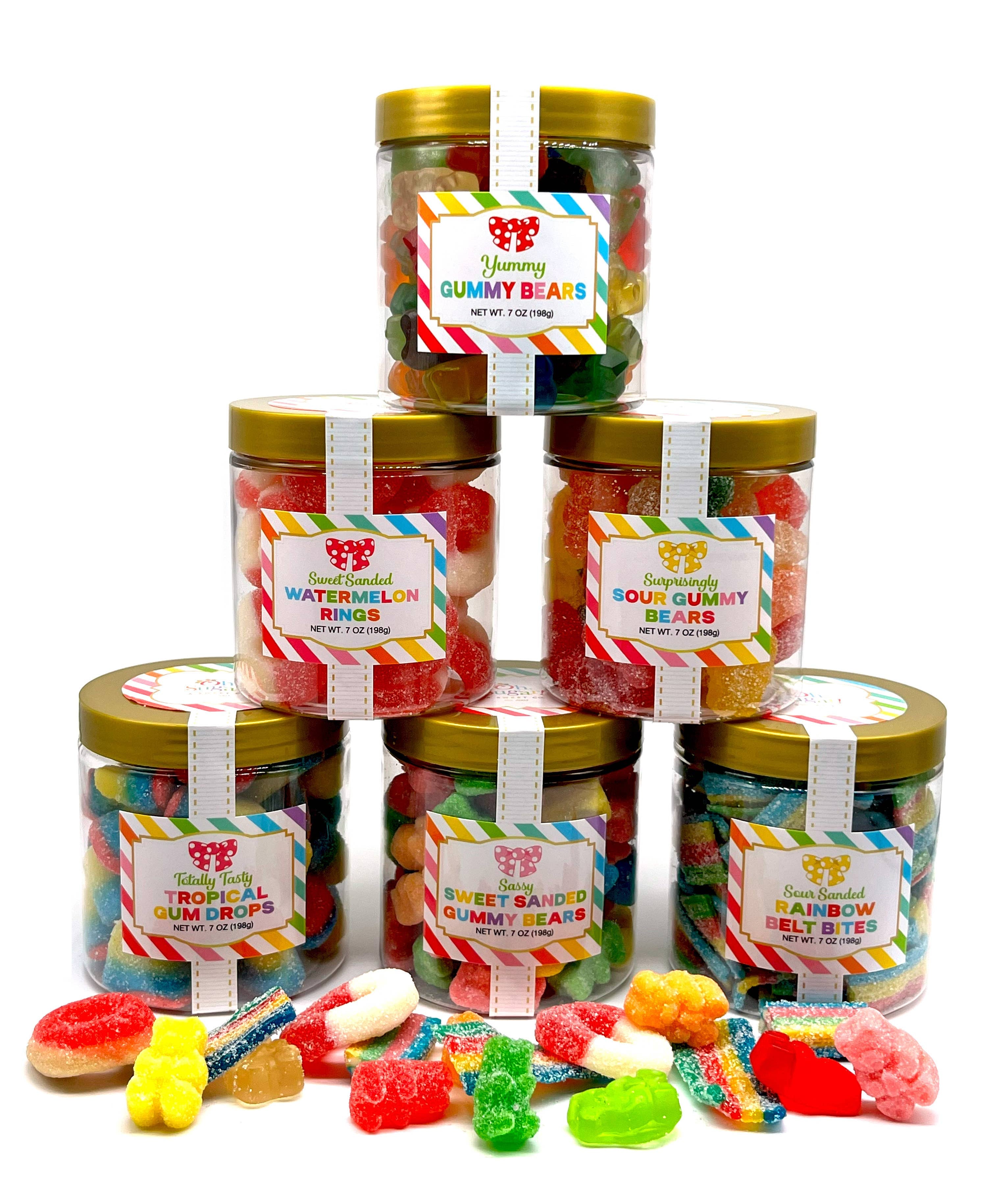 Sanded Gummy Bears Candy Jar