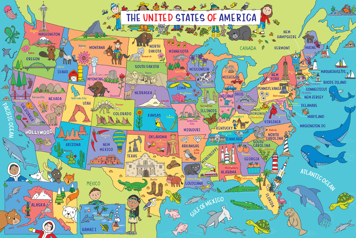 USA Map Kids' Floor Puzzle