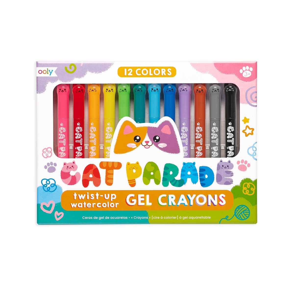 Cat Parade Gel Crayons (Set/12)