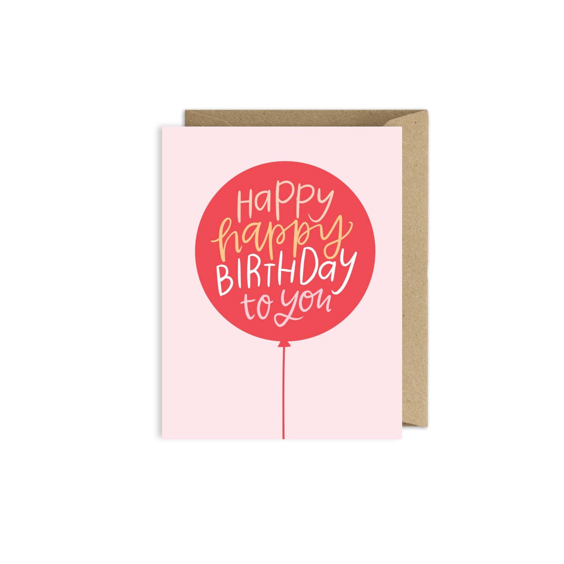 happy birthday balloon card